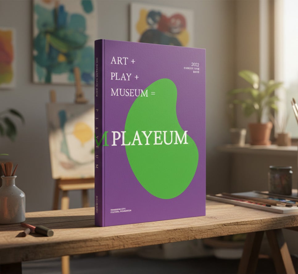 화성시 예술교육 자료집 디자인 — 「플레이엄(PLAYEUM)」 활동 기록 결과자료집 1번 이미지 - 책자/공공기관 디자인타임 제작 사례
